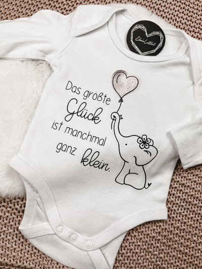 Babybody Design "Größtes Glück" | Geschenk zur Geburt, Babyparty [individualisierbar]