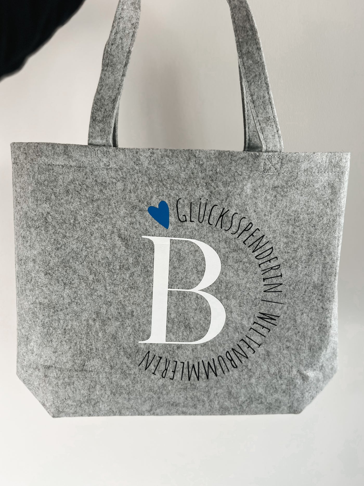 XXL Filztasche Design "Lieblingsmensch" | mit Initial & Bezeichnung [INDIVIDUALISIERBAR / PERSONALISIERBAR]