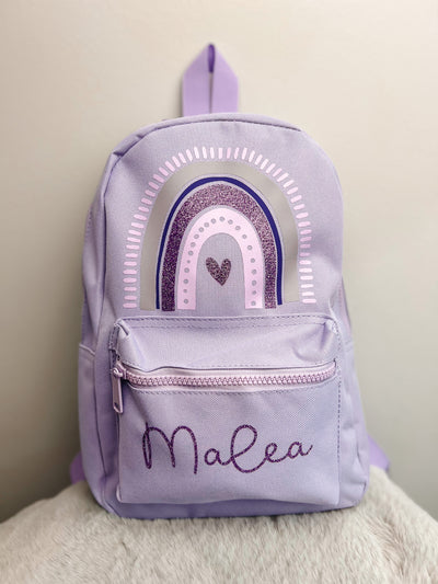 Kinderrucksack Design "Regenbogen"⎟Kindergartenrucksack⎟Kitatasche mit Personalisierung [individualisierbar / personalisierbar]