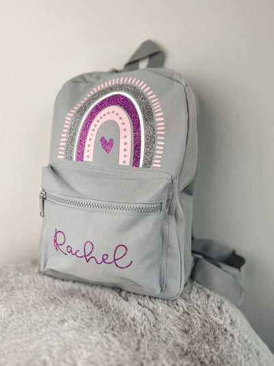 Kinderrucksack Design "Regenbogen"⎟Kindergartenrucksack⎟Kitatasche mit Personalisierung [individualisierbar / personalisierbar]