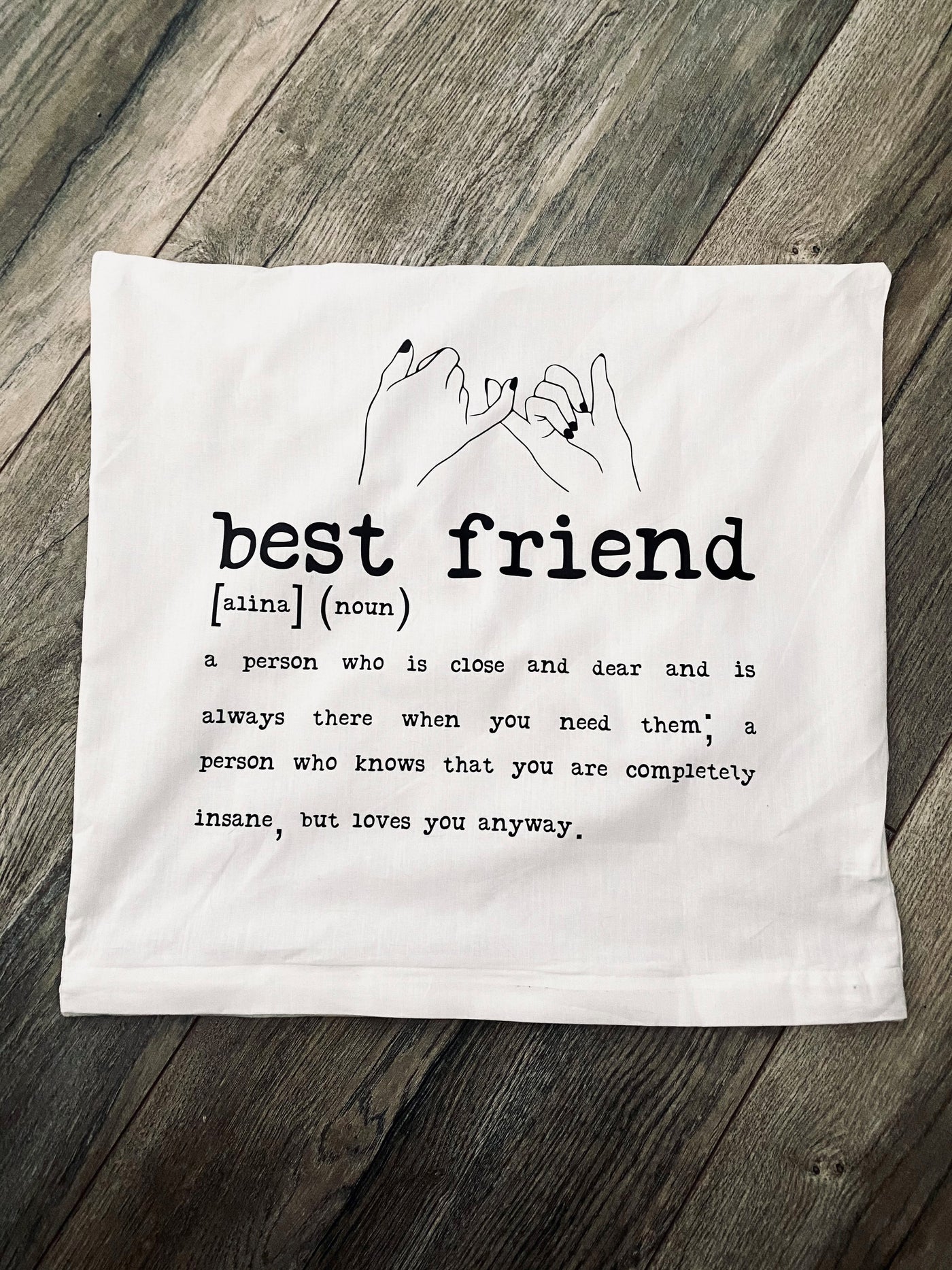 Kissenhülle Design "Best Friend" | Kissenbezug für Dein Bestie | Geschenk zum Einzug, Einstand [individualisierbar / personalisierbar]