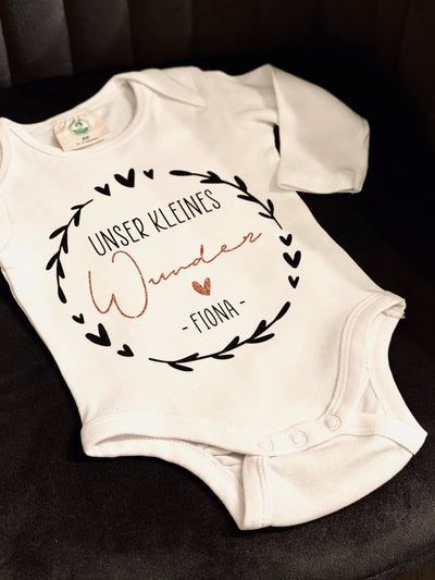 Babybody Design "Wunder" | Geschenk zur Geburt, Babyparty [individualisierbar / personalisierbar]