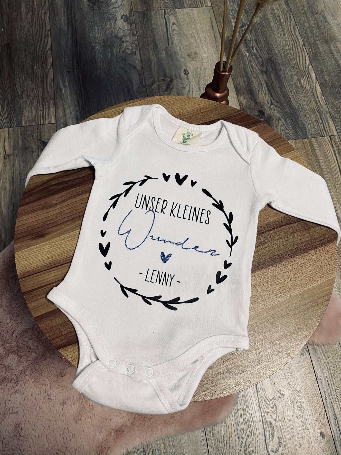 Babybody Design "Wunder" | Geschenk zur Geburt, Babyparty [individualisierbar / personalisierbar]