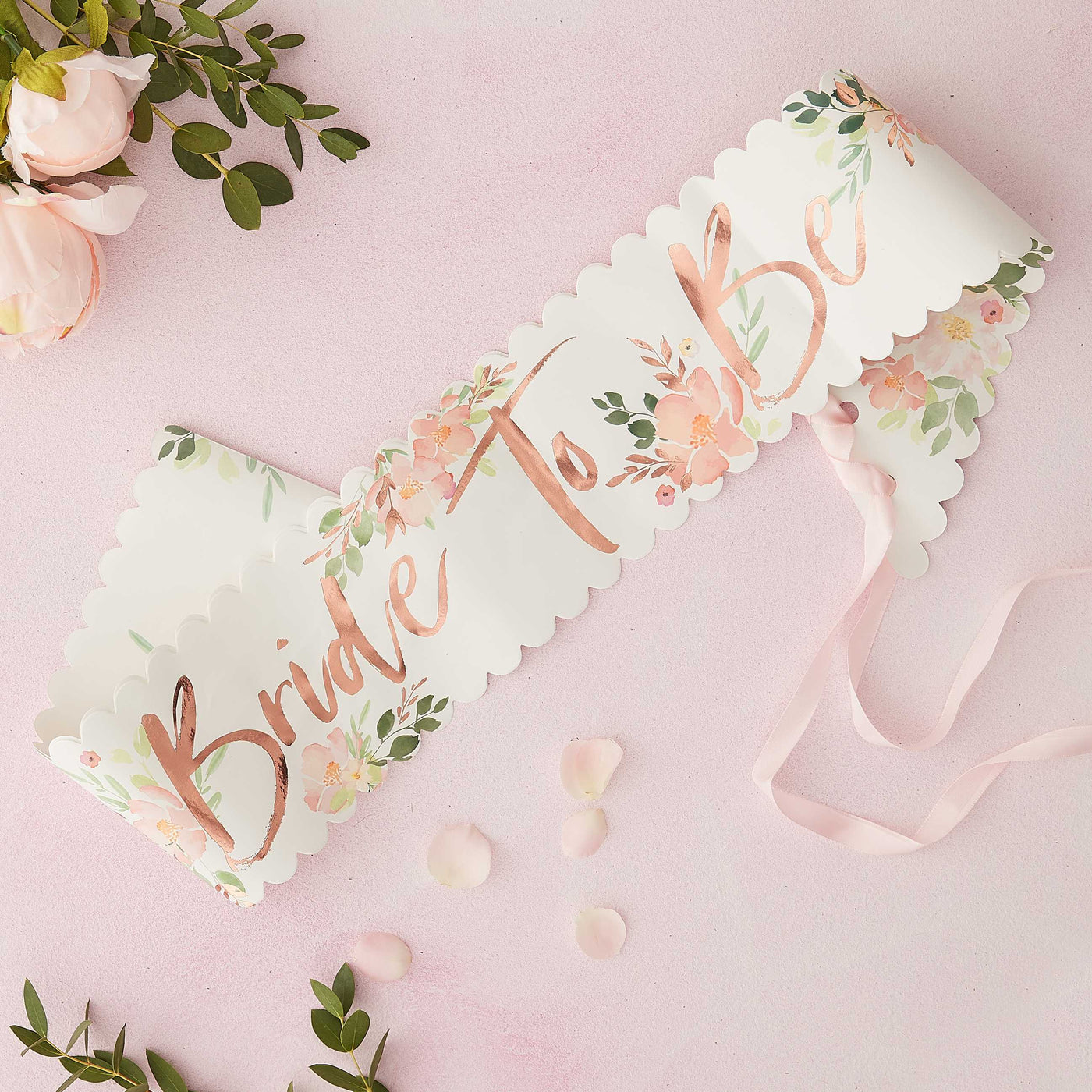 Braut Schärpe Design "Floral JGA" | "Bride to be" | Bride Accessoires | JGA Partyzubehör