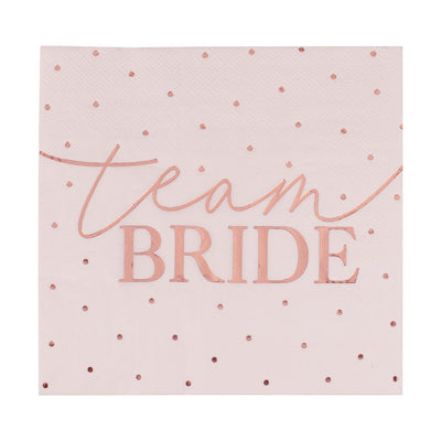 Servietten Design "Roségold" | Team Bride | JGA Tischdekoration | 16 Stück