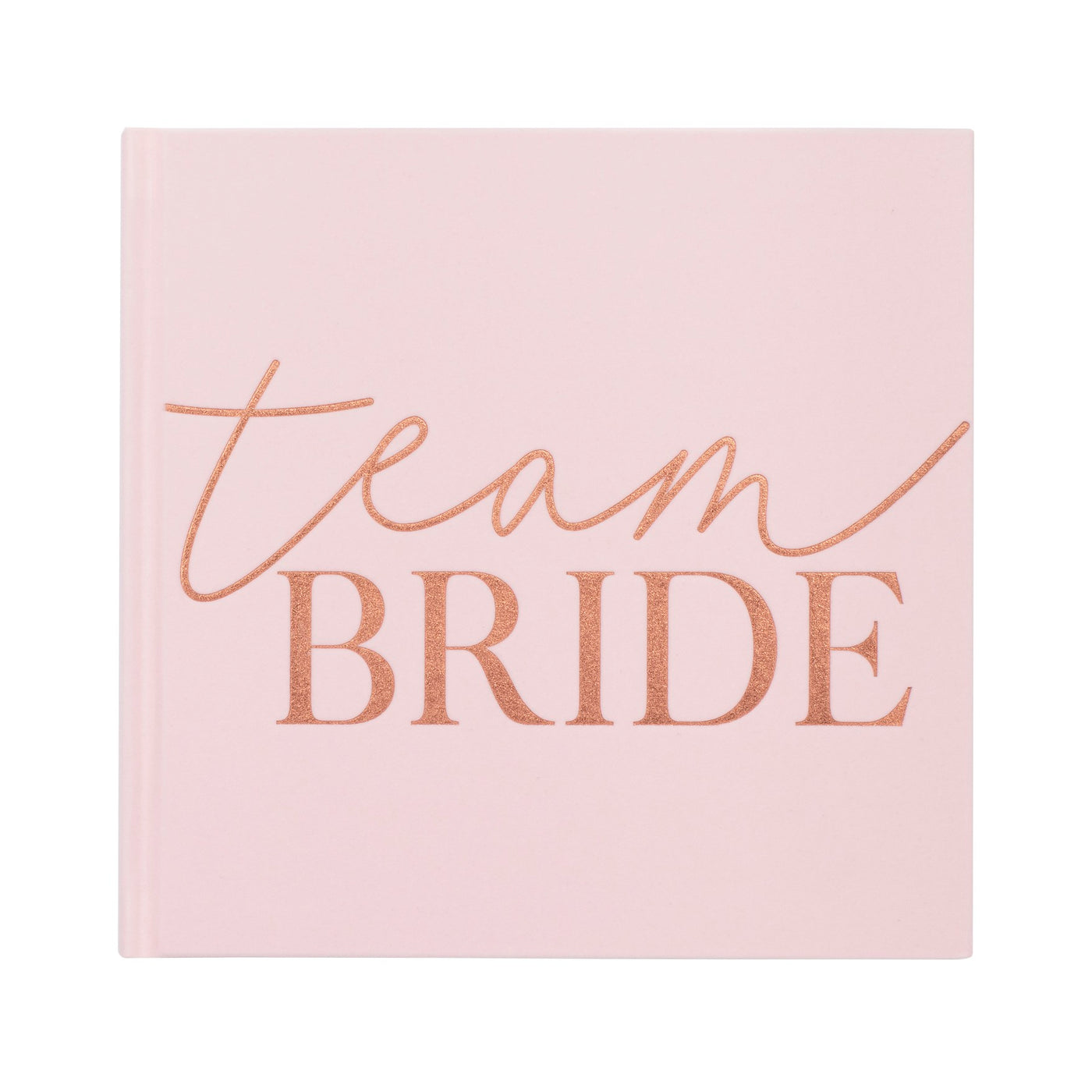 JGA Gästebuch aus Samt Design "Roségold" | "Team Bride" | JGA Partyzubehör