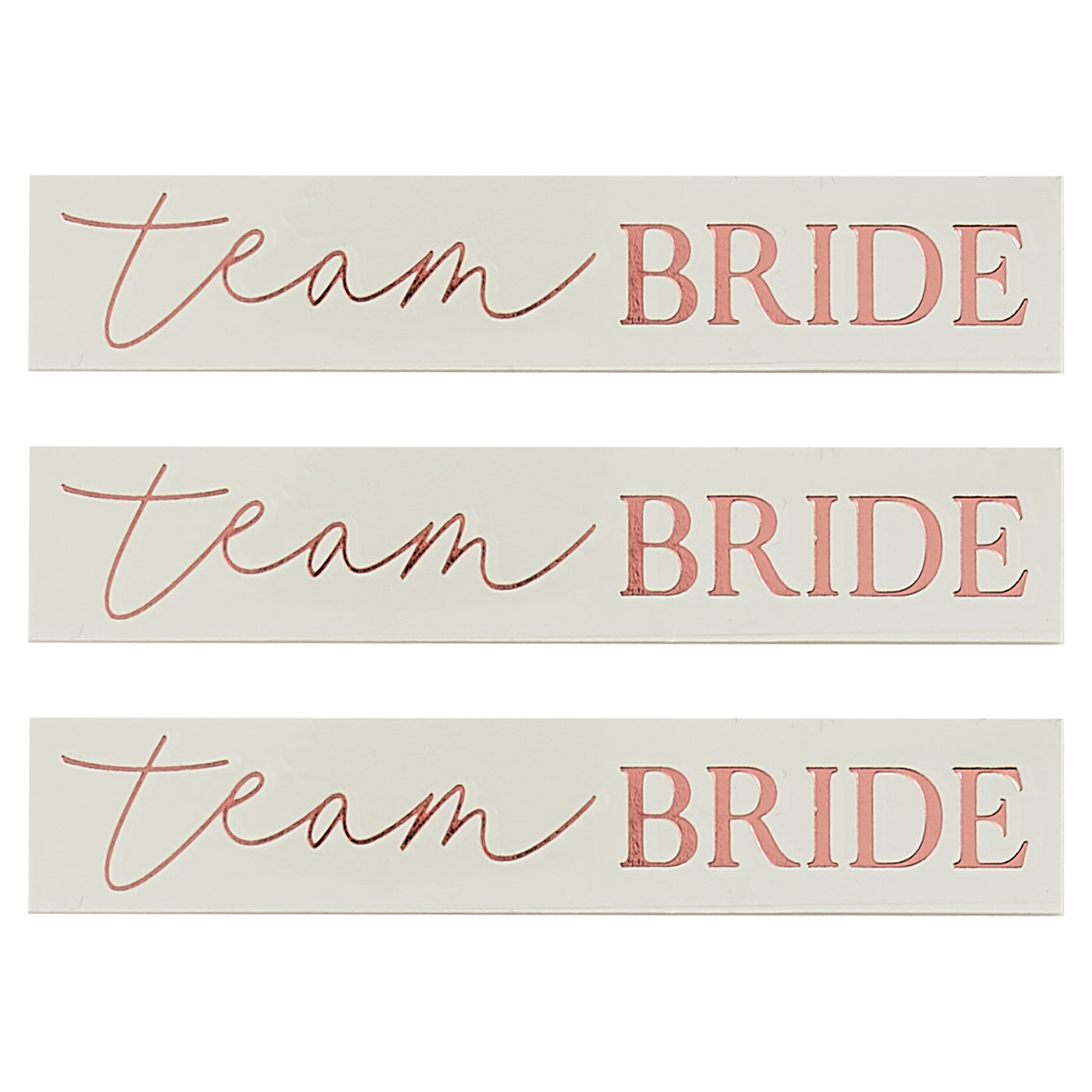 Tattoos Team Bride Design "Roségold" | Team Bride Accessoires | JGA Partyzubehör | 16 Stück