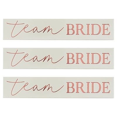 Tattoos Team Bride Design "Roségold" | Team Bride Accessoires | JGA Partyzubehör | 16 Stück