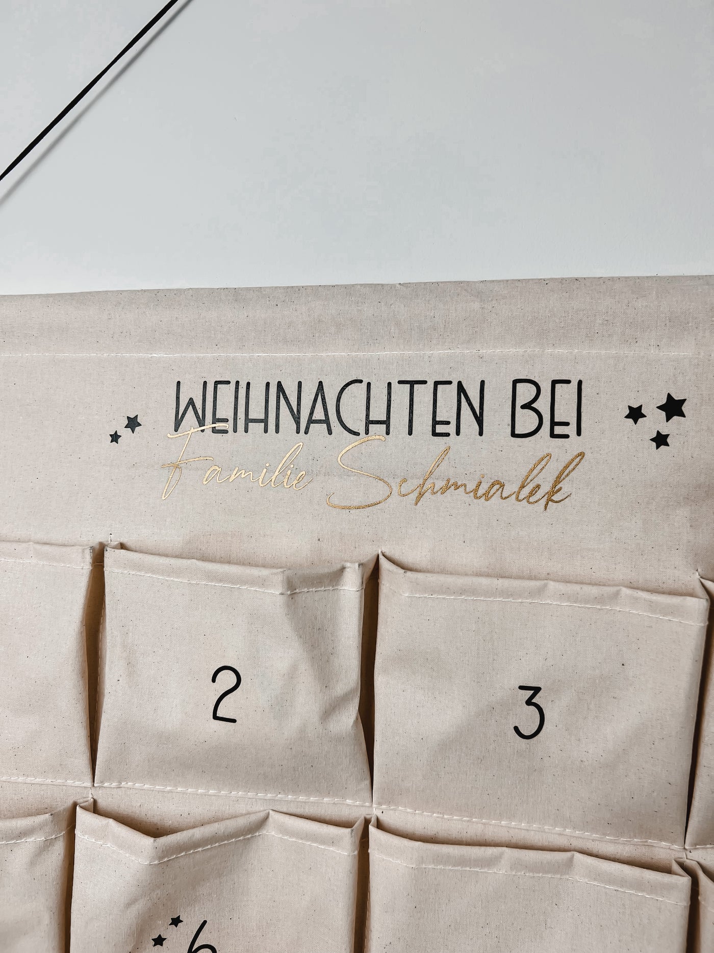 Stoff-Adventskalender Design "Familie"⎟DIY Kalender mit 24 Taschen⎟nachhaltig & wiederverwendbar⎟[personalisierbar / individualisierbar]