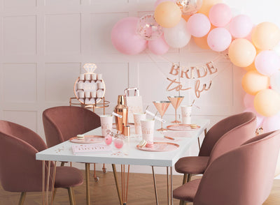 Papier-Geschenktüten Design "Roségold" | "Team Bride" | JGA Partyzubehör | 5 Stück