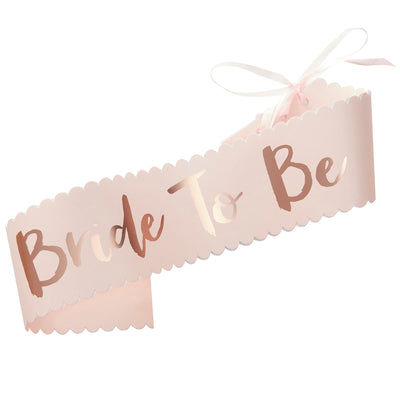 Braut Schärpe Design "Roségold" | "Bride to be" | Bride Accessoires | JGA Partyzubehör