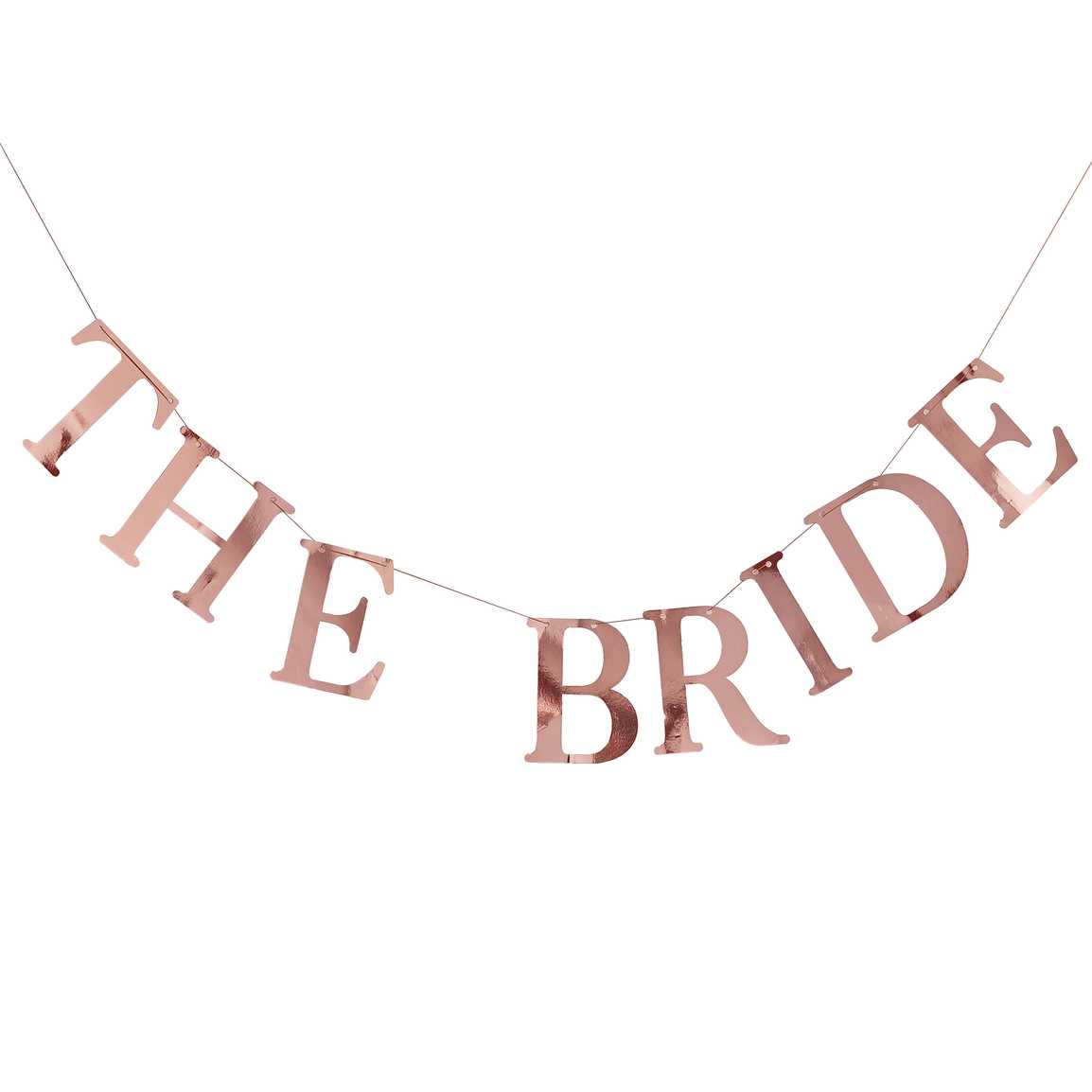 Foto-Girlande "The Bride" Design "Roségold" | JGA Partyzubehör