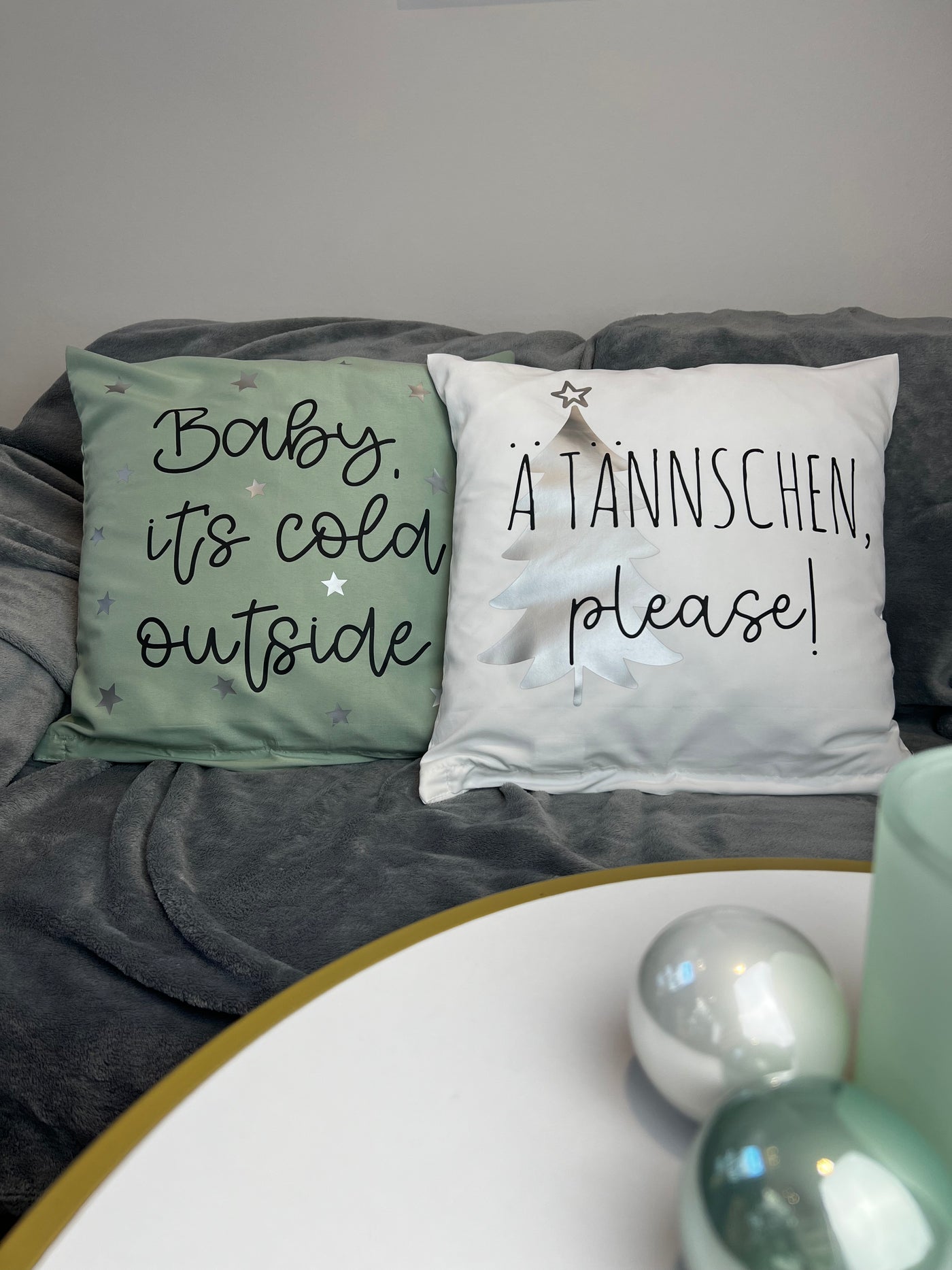 Kissenhülle Design "Ä tännschen, please" | Kissenbezug | Geschenk zum Einzug, Einstand, Weihnachten [individualisierbar / personalisierbar]