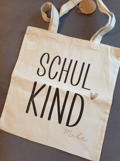 Stoffbeutel Design "Schulkind" ⎟Stoffbeutel zur Einschulung [personalisierbar⎟individualisierbar]