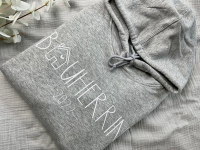 Damen Hoodie Design „Bauherrin“ | Damen Kapuzenpullover für frischgebackene Hausbesitzer [individualisierbar]