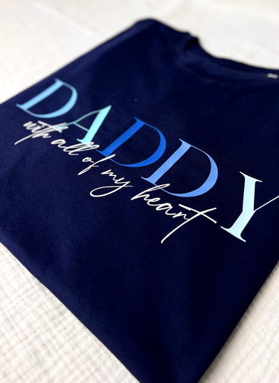 Herren Shirt Design „DADDY“ | PAPA T-Shirt mit Farbverlauf [individualisierbar]