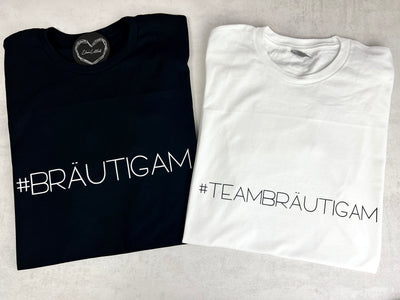 Junggesellenabschied T-Shirt Design "Hashtag" | JGA Shirt für das Team Bräutigam [individualisierbar / personalisierbar]