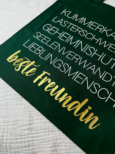 Stoffbeutel Design "Beste Freundin" ⎟Stoffbeutel mit Synonymen für Dein Bestie [individualisierbar]