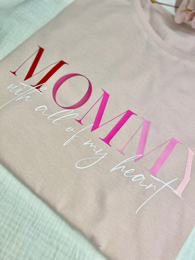 Damen Shirt Design „MOMMY“ | Mama T-Shirt mit Farbverlauf [individualisierbar]