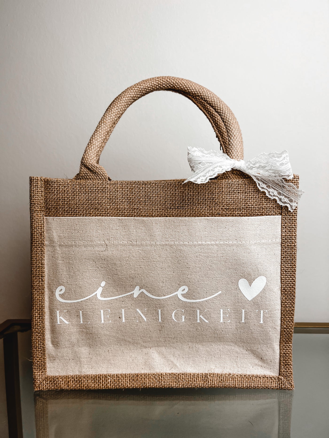 Jute-Geschenktasche / Jute-Shopper Design "eine Kleinigkeit" | Shopping Bag [individualisierbar]