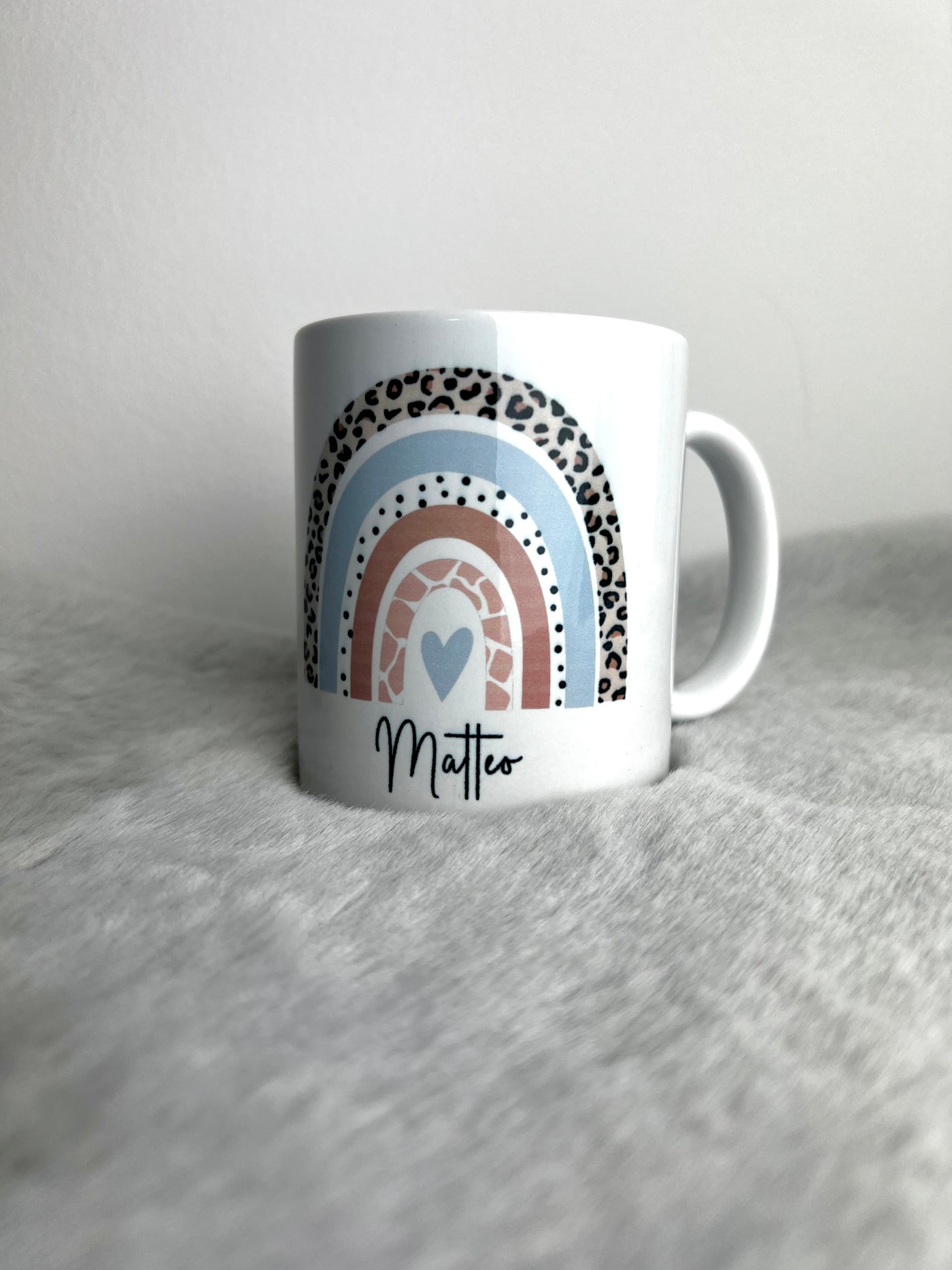 Keramiktasse Design "Regenbogen" | Henkeltasse mit Print | spülmaschinen- und mikrowellenfest [personalisierbar]