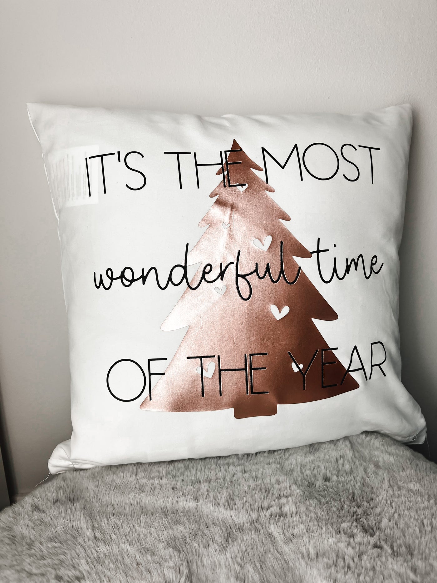 Kissenhülle Design "Most wonderful time" | Kissenbezug | Geschenk zum Einzug, Einstand, Weihnachten [individualisierbar / personalisierbar]