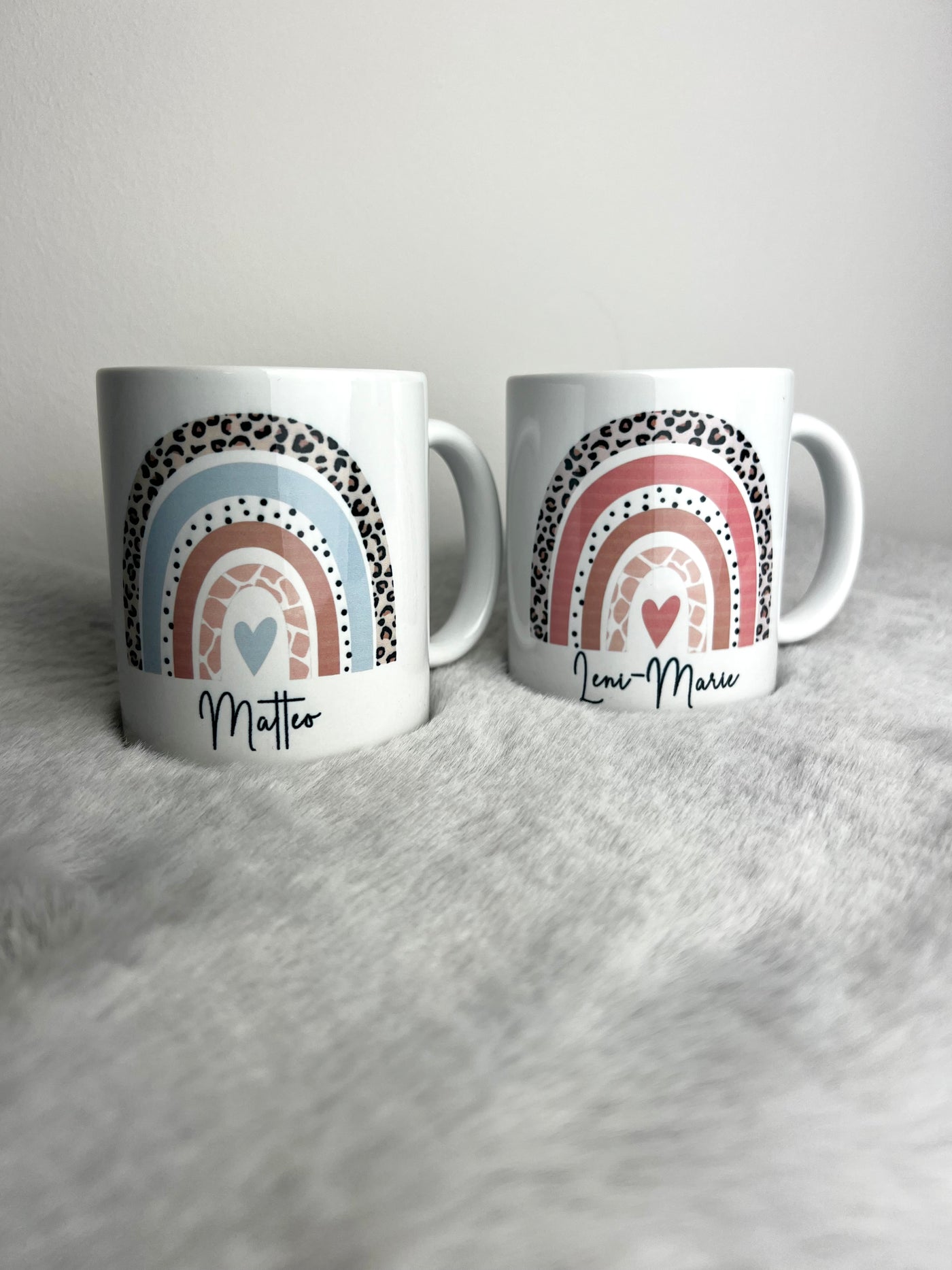 Keramiktasse Design "Regenbogen" | Henkeltasse mit Print | spülmaschinen- und mikrowellenfest [personalisierbar]