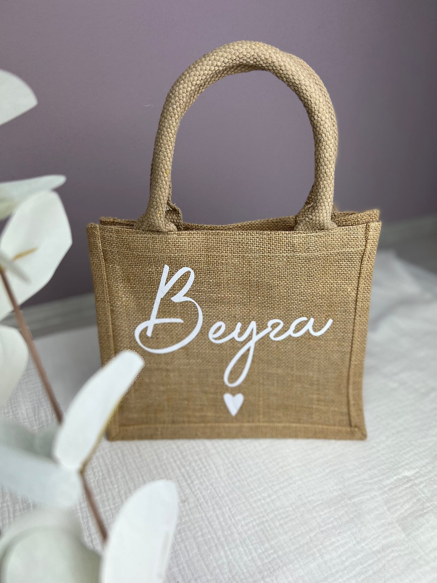 Jute-Geschenktasche / Jute-Shopper Design "Wunschname" | Shopping Bag [individualisierbar / personalisierbar]