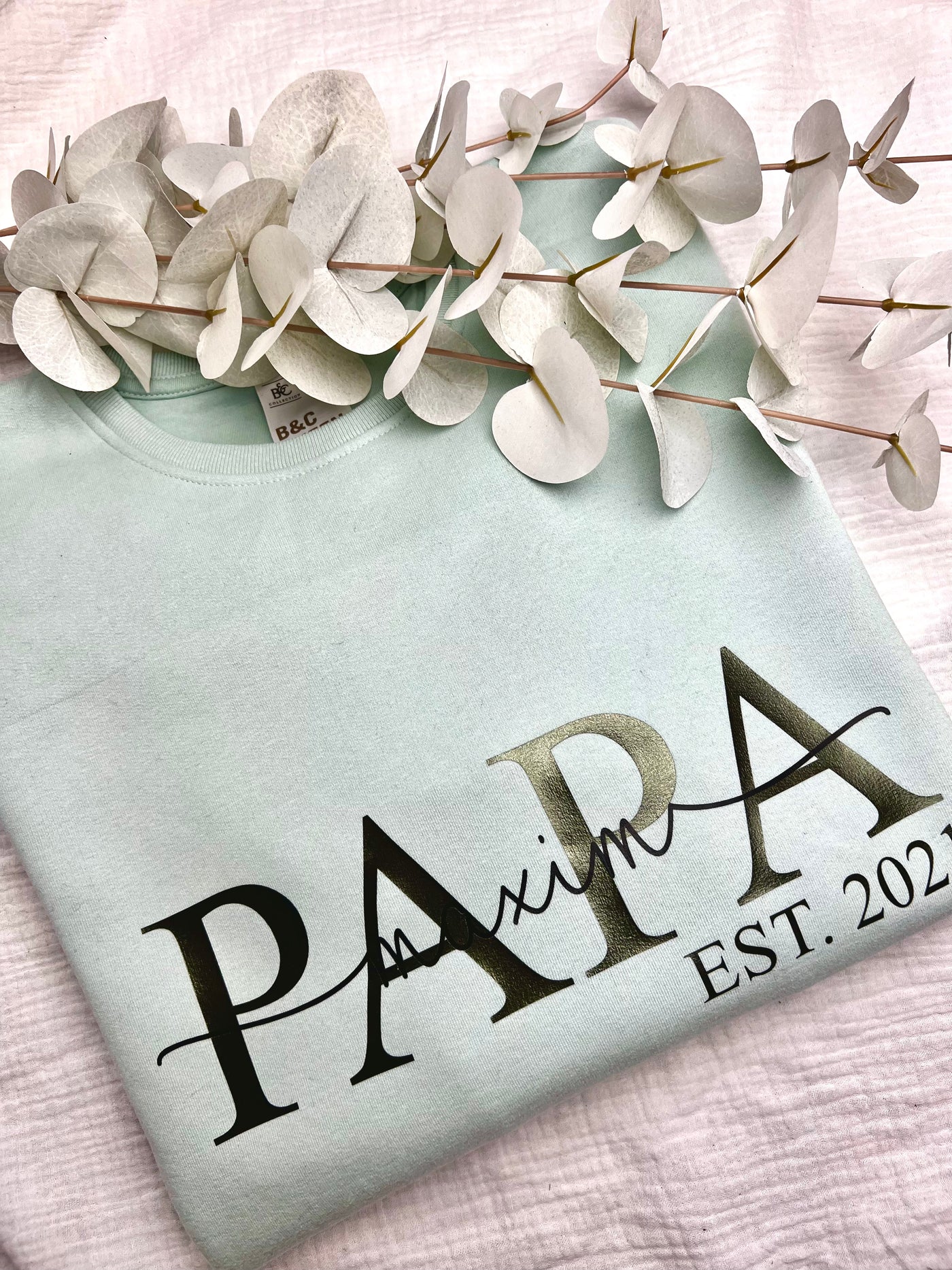 Herren Hoodie Design „DAD EST. / PAPA SEIT“ | Papa Pulli mit Kindernamen & Geburtsjahren [personalisierbar | individualisierbar]