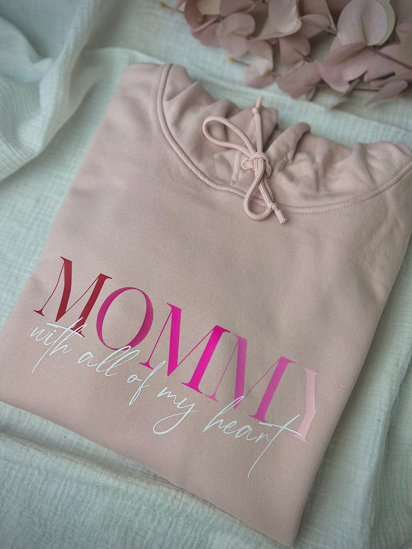 Damen Hoodie Design „MOMMY“ | MAMA Pulli mit Farbverlauf [individualisierbar]