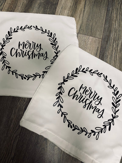 Kissenhülle Design "Merry Christmas" | Kissenbezug | Geschenk zum Einzug, Einstand, Weihnachten [individualisierbar]