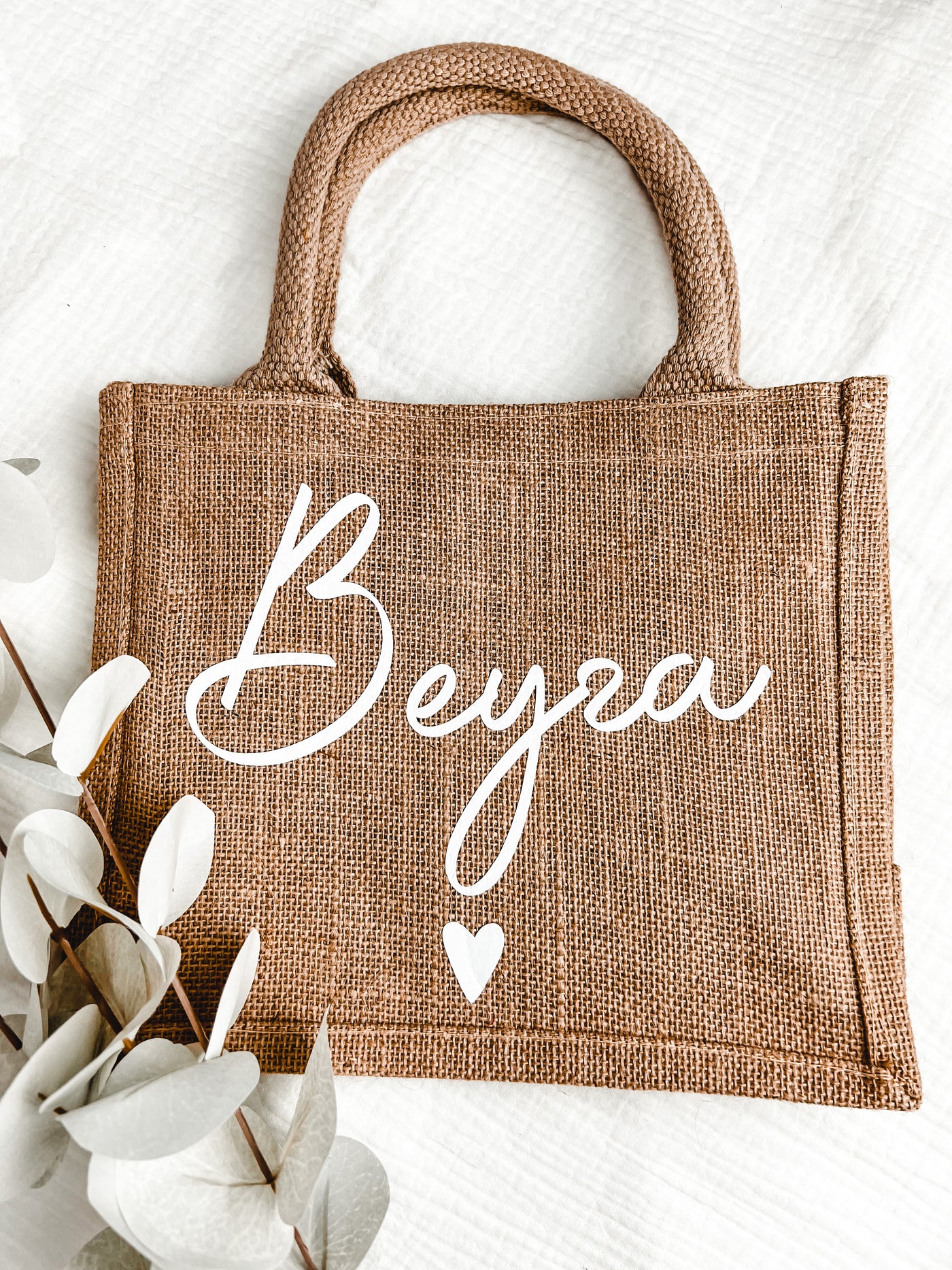 Jute-Geschenktasche / Jute-Shopper Design "Wunschname" | Shopping Bag [individualisierbar / personalisierbar]