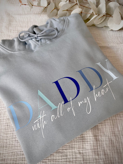 Herren Hoodie Design „DADDY“ | PAPA Pulli mit Farbverlauf [individualisierbar]