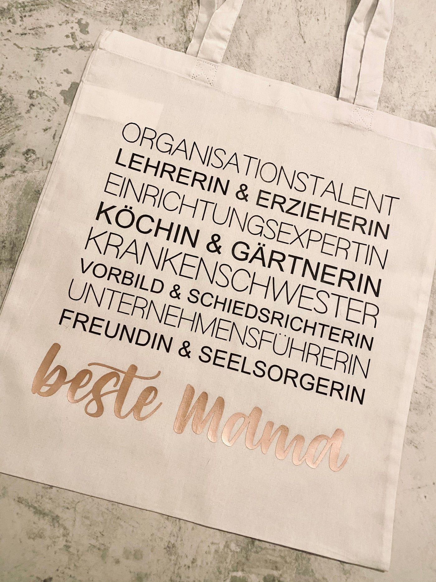 Stoffbeutel Design "Beste Mama" ⎟Stoffbeutel mit Synonymen für Deine Mama [individualisierbar]