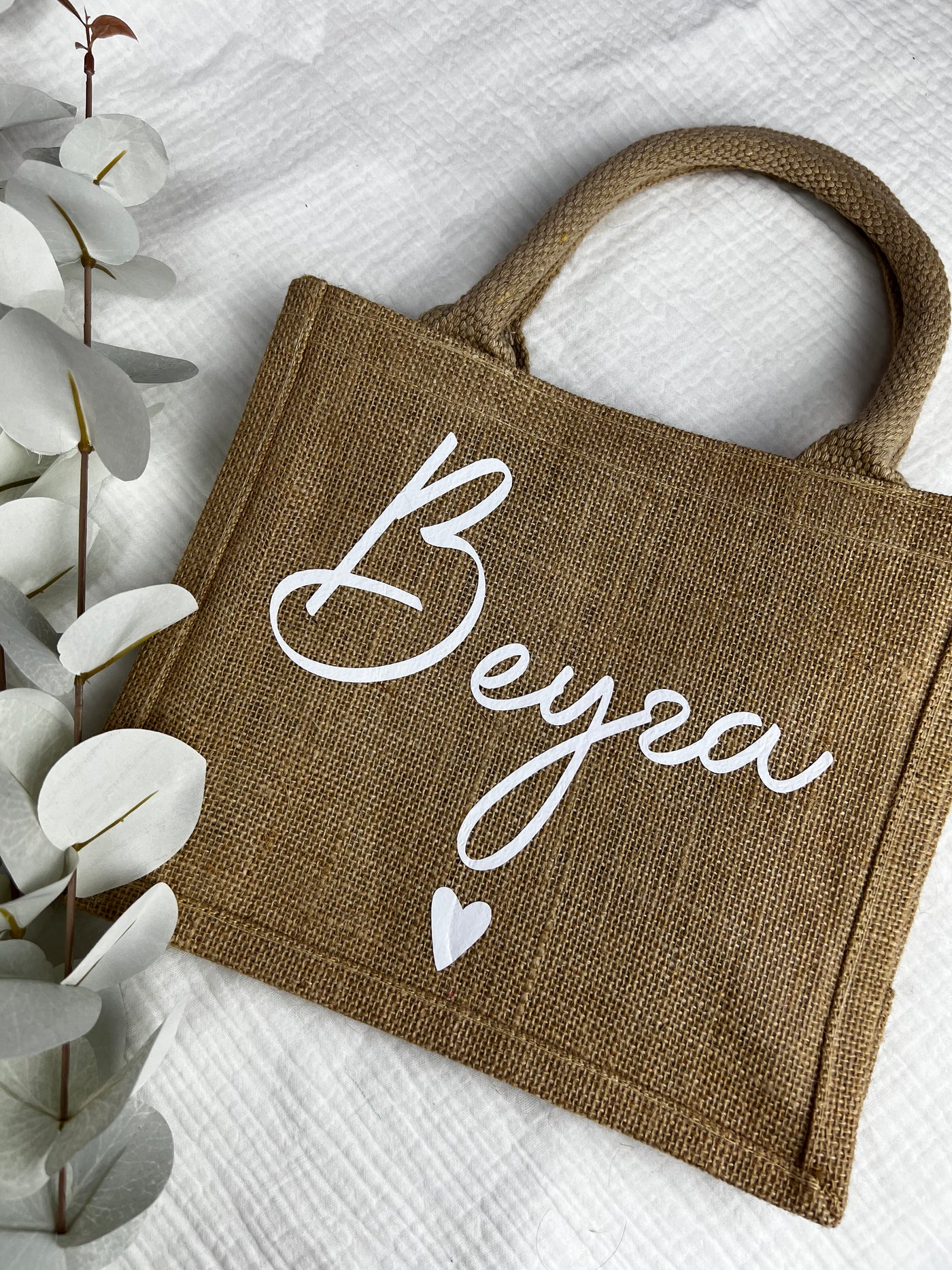 Jute-Geschenktasche / Jute-Shopper Design "Wunschname" | Shopping Bag [individualisierbar / personalisierbar]