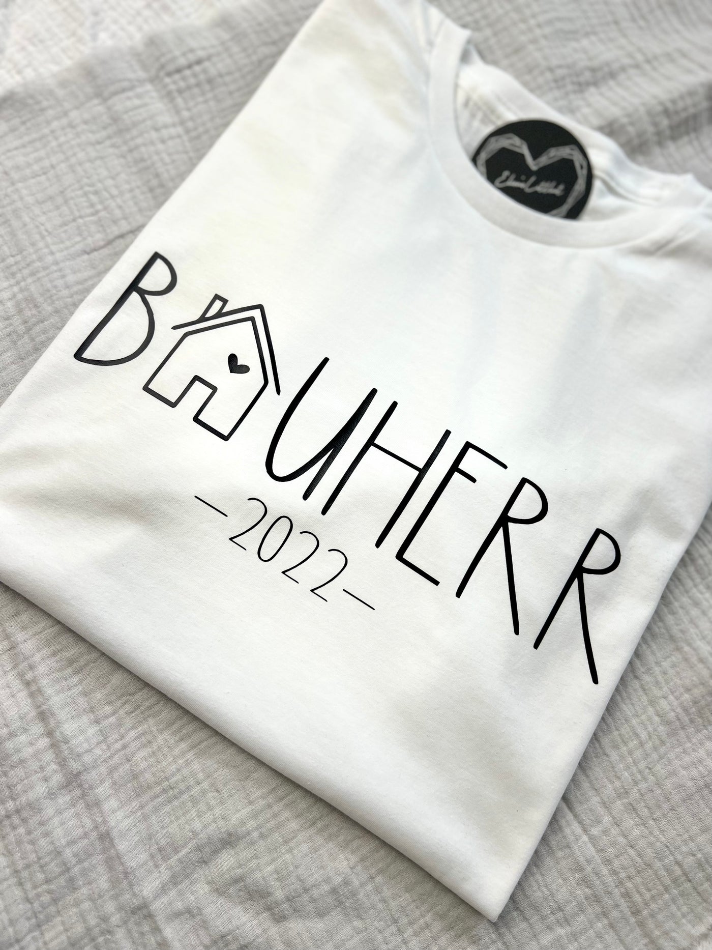 Herren T-Shirt Design "Bauherr" | Herren Kurzarmshirt für Bauherren & frischgebackene Hausbesitzer [individualisierbar]