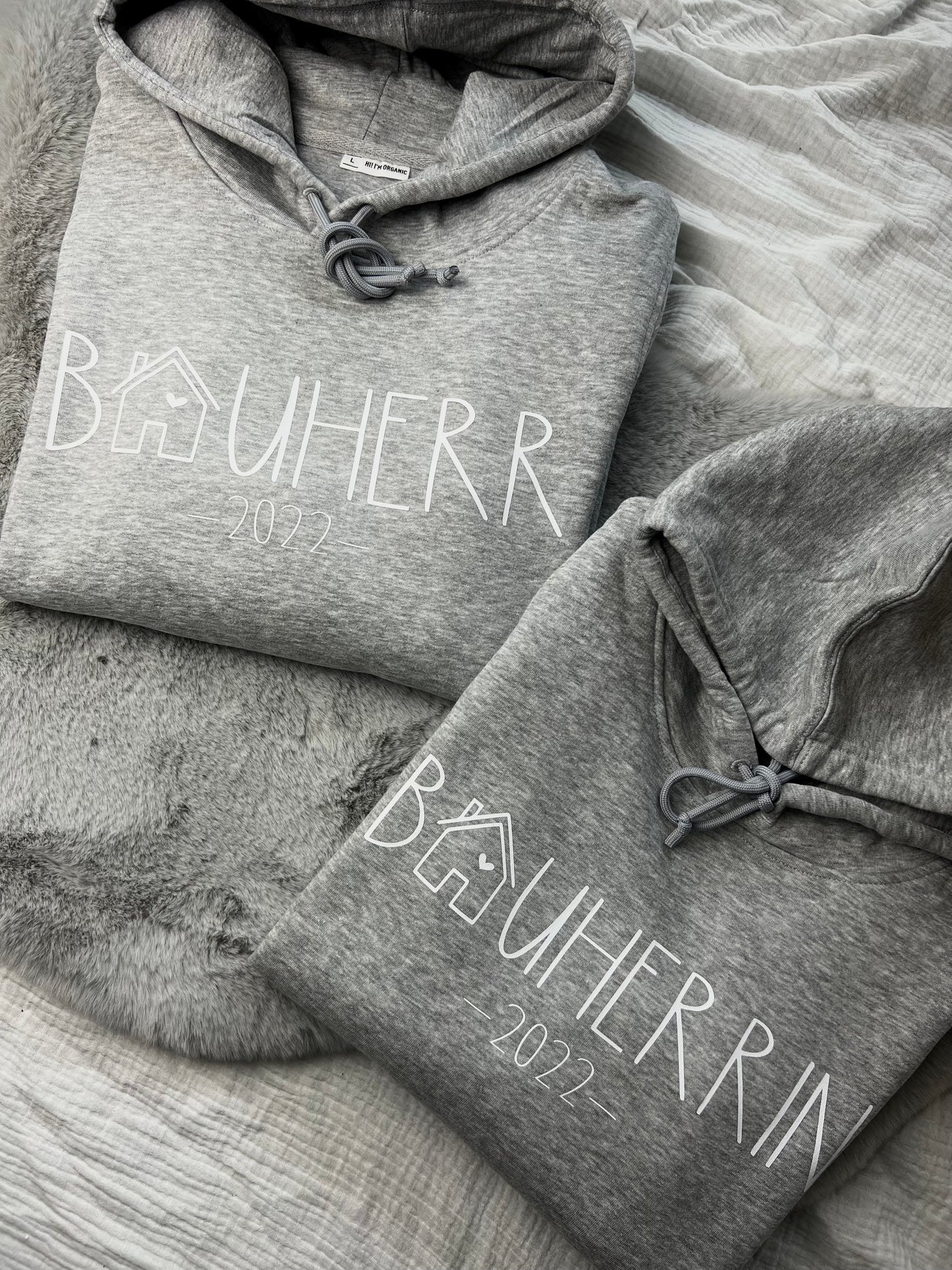 2-er Sparset | Hoodies für Bauherr/innen | Partnerpullover für frischgebackene Hausbesitzer [individualisierbar]