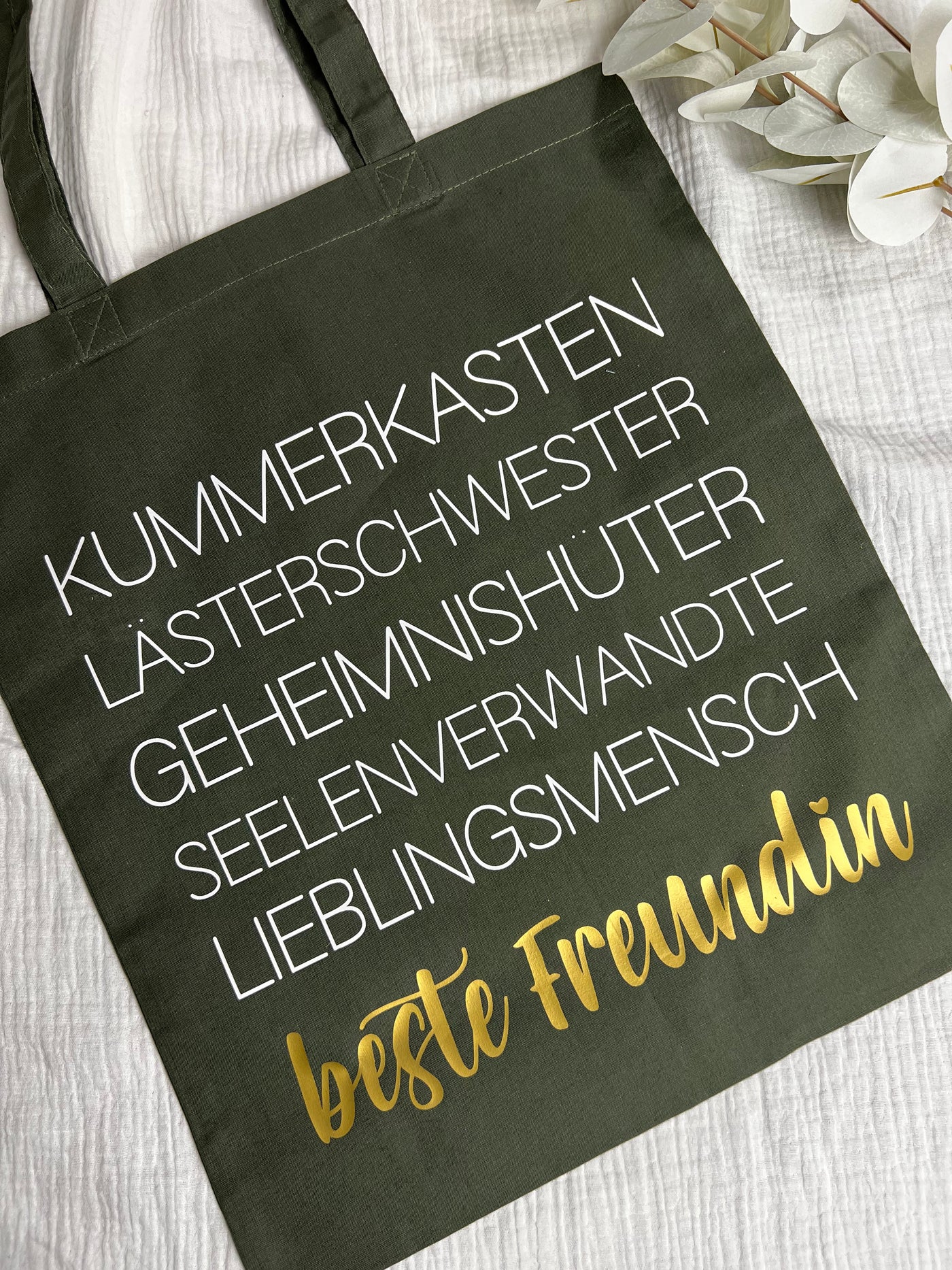 Stoffbeutel Design "Beste Freundin" ⎟Stoffbeutel mit Synonymen für Dein Bestie [individualisierbar]