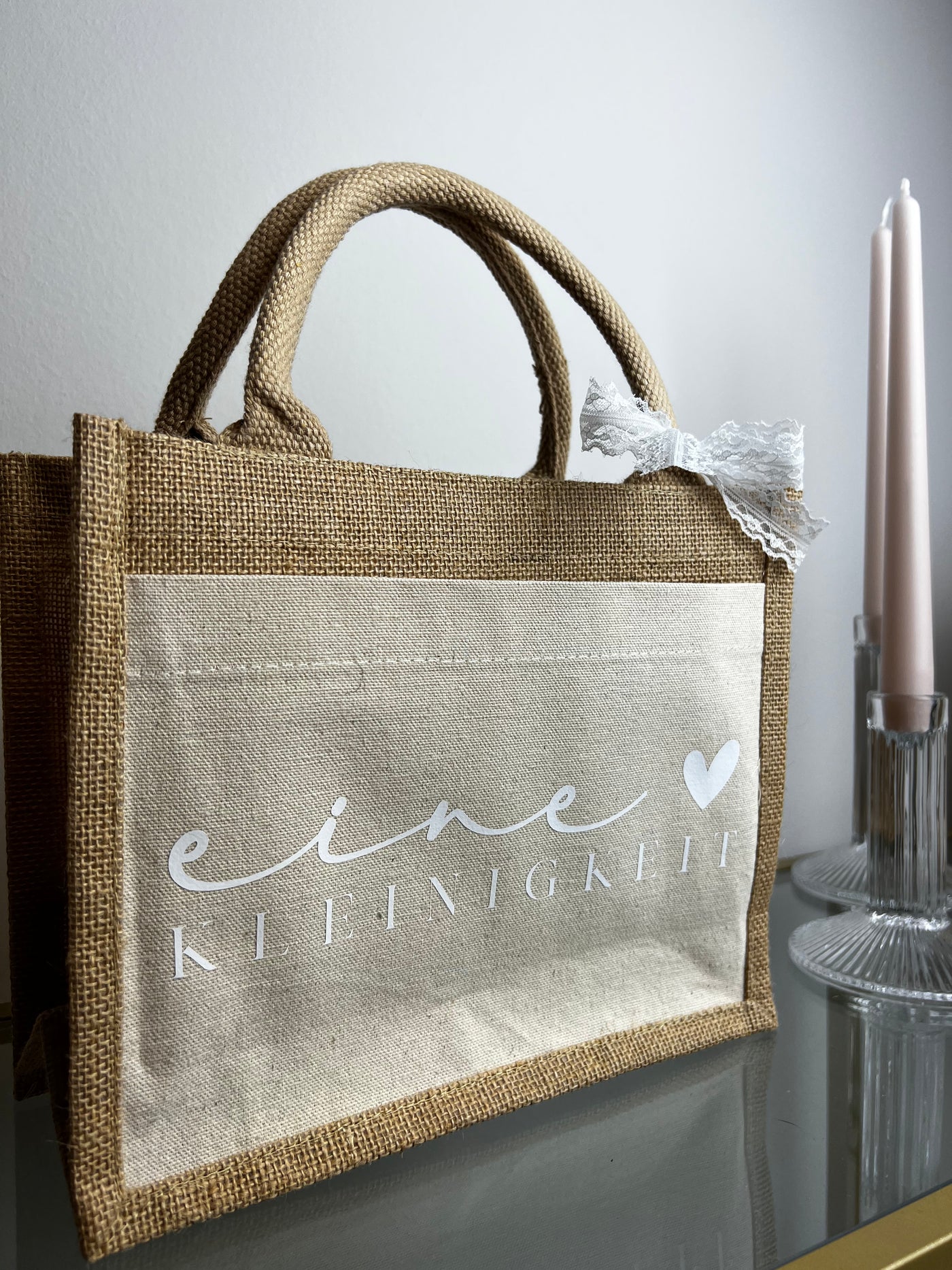 Jute-Geschenktasche / Jute-Shopper Design "eine Kleinigkeit" | Shopping Bag [individualisierbar]