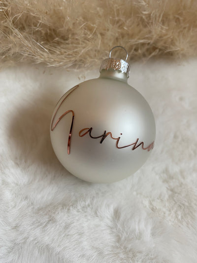 Weihnachtskugel "Name - Schreibschrift"⎟Christbaumkugel zum Verschenken⎟Baumschmuck [personalisierbar / individualisierbar]