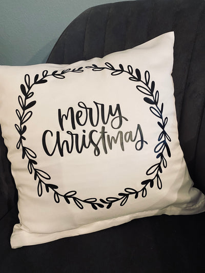 Kissenhülle Design "Merry Christmas" | Kissenbezug | Geschenk zum Einzug, Einstand, Weihnachten [individualisierbar]