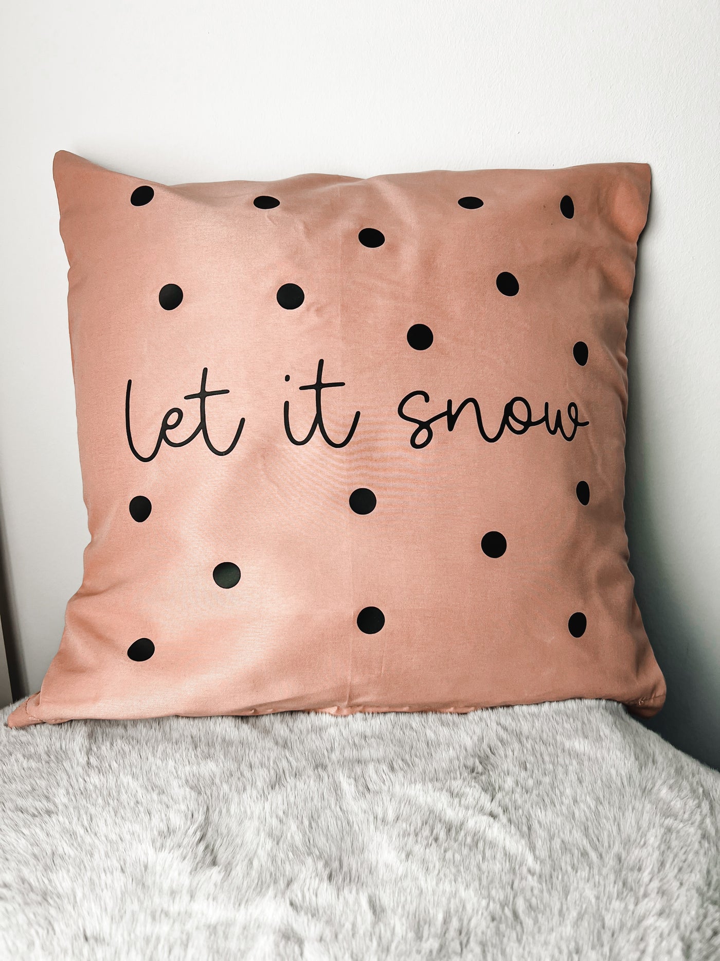 Kissenhülle Design "Let it snow" | Kissenbezug | Geschenk zum Einzug, Einstand, Weihnachten [individualisierbar / personalisierbar]