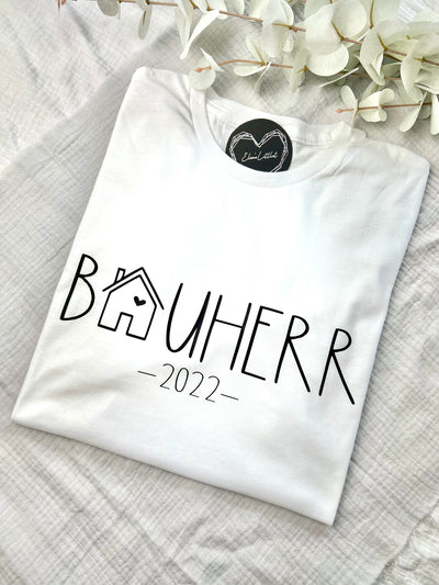 Herren T-Shirt Design "Bauherr" | Herren Kurzarmshirt für Bauherren & frischgebackene Hausbesitzer [individualisierbar]